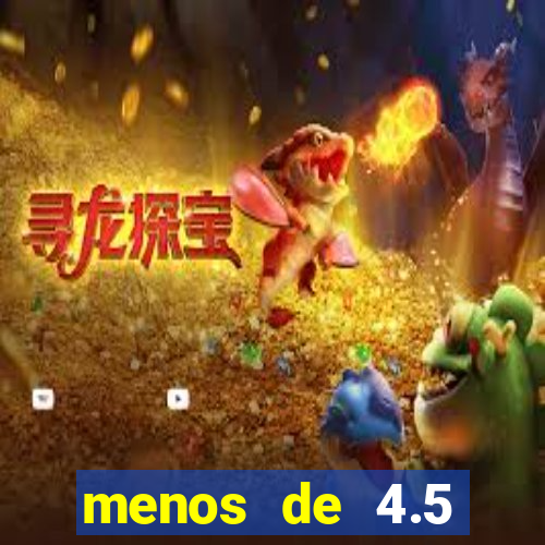 menos de 4.5 escanteios o que significa